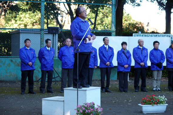 ランナー、スタッフの皆様にご挨拶させていただきました。