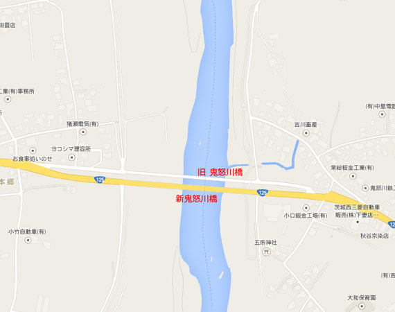 長塚橋の地図